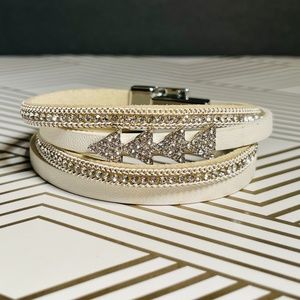 White Vegan Leather Wrap Bracelet NWOT